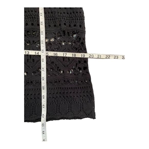 ANTHROPOLOGIE Women’s Pointelle Duster Cardigan Sweater  Black Size XS - Picture 12 of 14